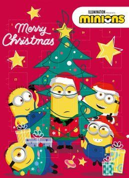 Адвент-Календар Міньони ILLUMINATION MINIONS Merry Christmas, 75g (червоний) id_2848 фото