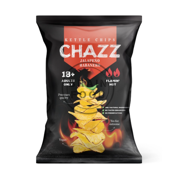 Чипси зі смаком перця Халапеньо та Хабанеро Chazz Jalapeno and Habanero Pepper Chips, 90 г id_1780 фото