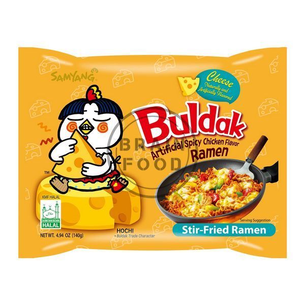 Набір локшини Samyang Hot Chicken Buldak Ramen Рамен Булдак зі смаком сиру (Гостра курка) 650 г - 5*130 г id_4775 фото