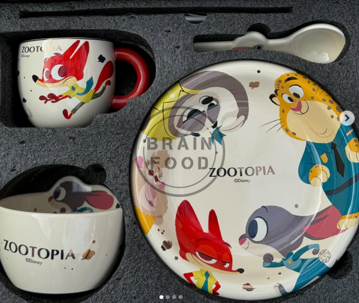 Роскошный подарочный набор посуды Disney &laquo;Zootopia&raquo; Зверополис из керамики на одну персону id_4840 фото